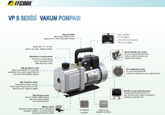 Aitcool VP290SG Çift Kademe 13,7m³ Kapasiteli Vakum Pompası