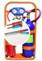 Oksijen Kaynak Seti - Geri Tepme Emniyet Valfli - Doldurulabilir Tüplü 6 Lt