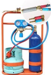 Oksijen Kaynak Seti - Geri Tepme Emniyet Valfli - Doldurulabilir  6 Lt  -   Piknik Tüp