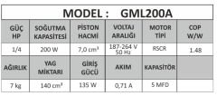 Zanussi GML200A   1/4 Hp  Buzdolabı Motoru