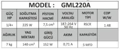 Zanussi GML220A   1/4 + Hp  Buzdolabı Motoru