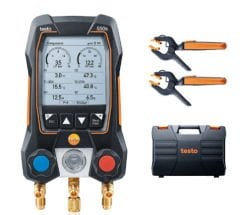 Testo - 550s - Akıllı Set - Kablosuz Kelepçe Sıcaklık Problarına Sahip Akıllı Dijital Manifold