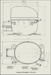 KONOR GQR70TG - 1/5 HP R-134A KOMPRESÖR