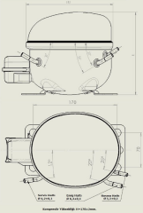 KONOR GQR80TG - 1/4 HP R-134A KOMPRESÖR
