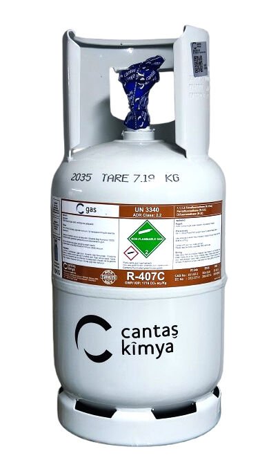R-407C C-GAS Tekrar Doldurulabilir Tüplü 10 Kg