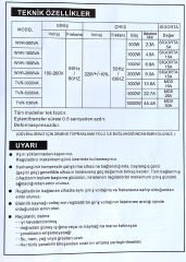 Sako Wvr-500  Voltaj Regülatör 500VA