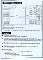 Sako Wvr-1000  Voltaj Regülatör 1000VA