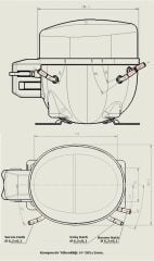 KONOR GQR14TG - 3/8 HP R-134A KOMPRESÖR