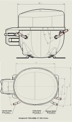 KONOR GQR14TG - 3/8 HP R-134A KOMPRESÖR