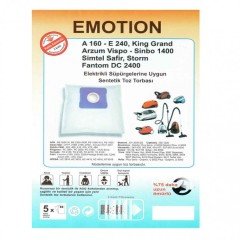 Emotion Elektrikli Süpürge Torbası (5 adet)