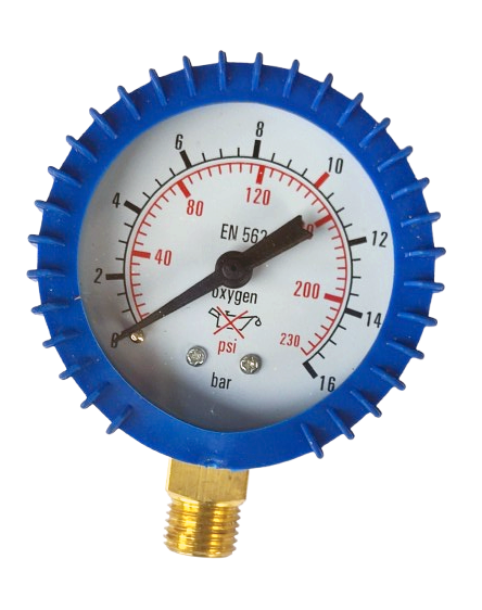 Oksijen Manometre Saat Alçak Basınç