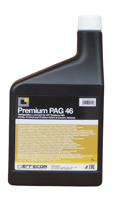 PAG 46 Premium Klima Kompresör Yağı 1 LT - R134A R1234yf - Elektrik ve Hybrid Araçlara uyumlu