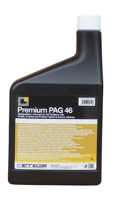PAG 46 Premium Klima Kompresör Yağı 1 LT - R134A R1234yf - Elektrik ve Hybrid Araçlara uyumlu