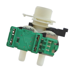 Çamaşır Makinası İkili Su Giriş Vanası 180° (Sayıcılı / Flowmeter)